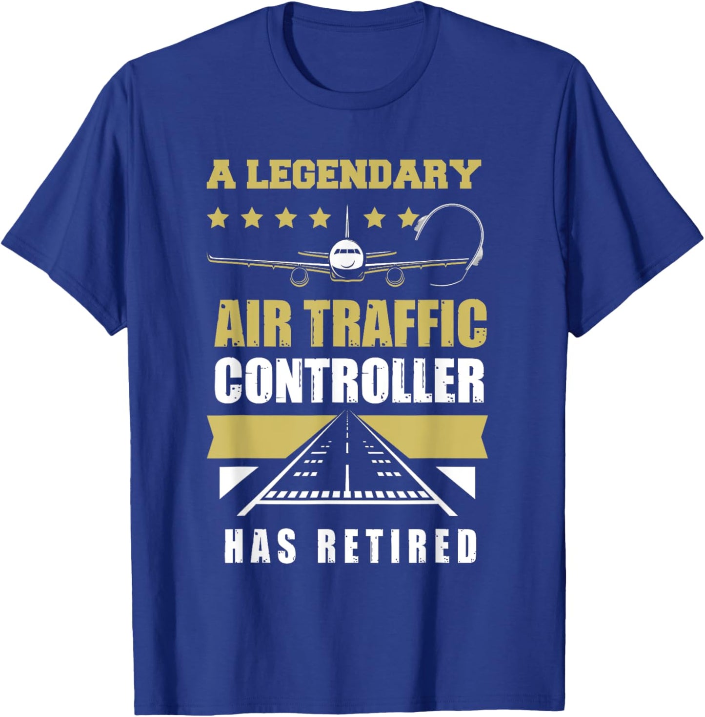 Retired Air Traffic Controller Shirt Retirement Gift T-Shirt - T-Shirt | Royal