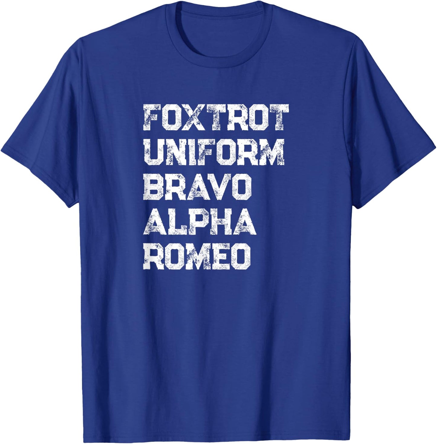 FUBAR Funny Military Phonetic Alphabet T-Shirt - T-Shirt | Royal