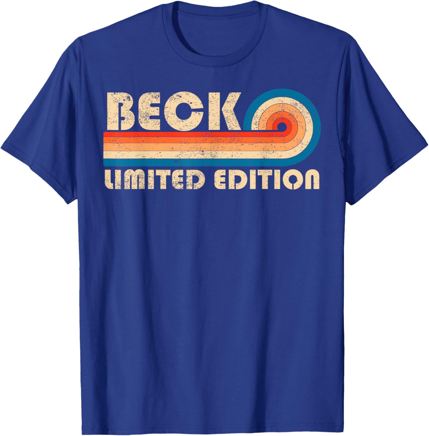 Last Name Matching Family Name BECK Surname Retro Vintage 80s 90s Birthday Reunion T-Shirt - T-Shirt | Royal
