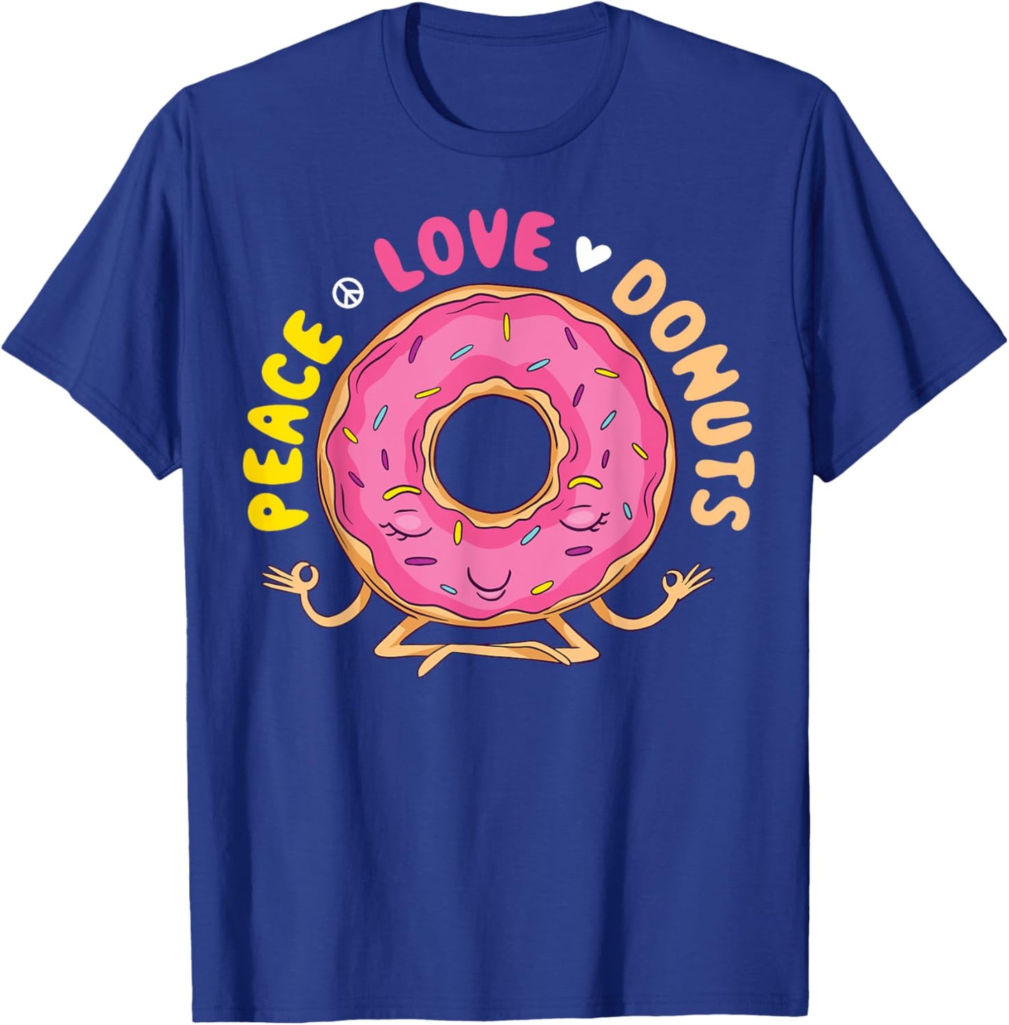 Peace Love Donuts T-Shirt - T-Shirt | Royal