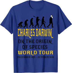 Charles Darwin Origin Species World Tour Evolve Biology Geek T-Shirt - T-Shirt | Royal