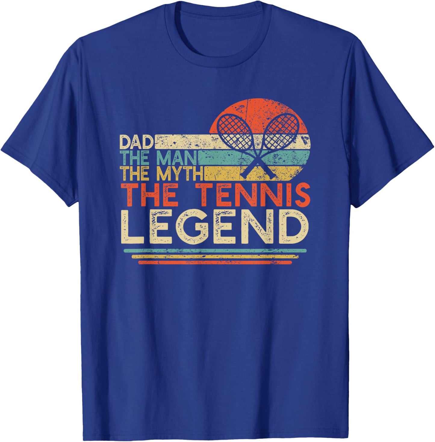 Vintage Tennis Player Dad The Man The Myth The Tennis Legend T-Shirt - T-Shirt | Royal