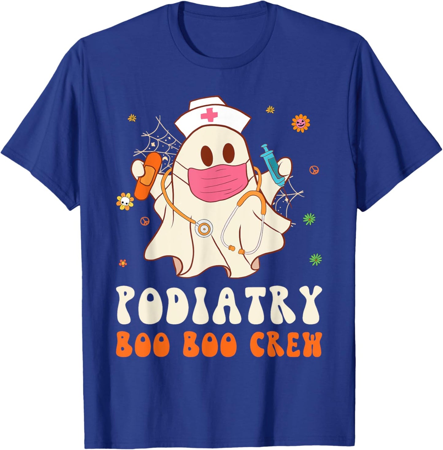 Podiatry Boo Boo Crew Nurse Funny Halloween Easy Costume T-Shirt - T-Shirt | Royal