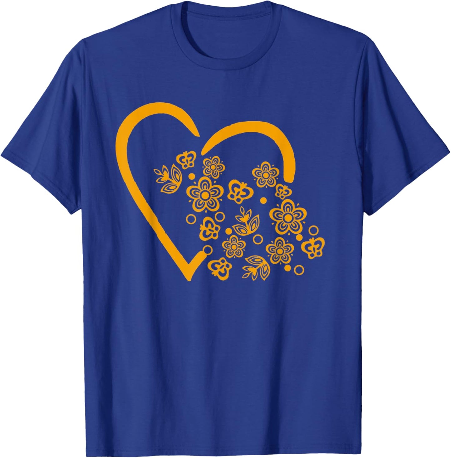 Vintage Pyrex Butterfly Gold Open Heart T-Shirt - T-Shirt | Royal