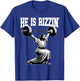 He Is Rizzin' Jesus Weightlifting Snatch Clean And Jerk T-Shirt - T-Shirt | Royal