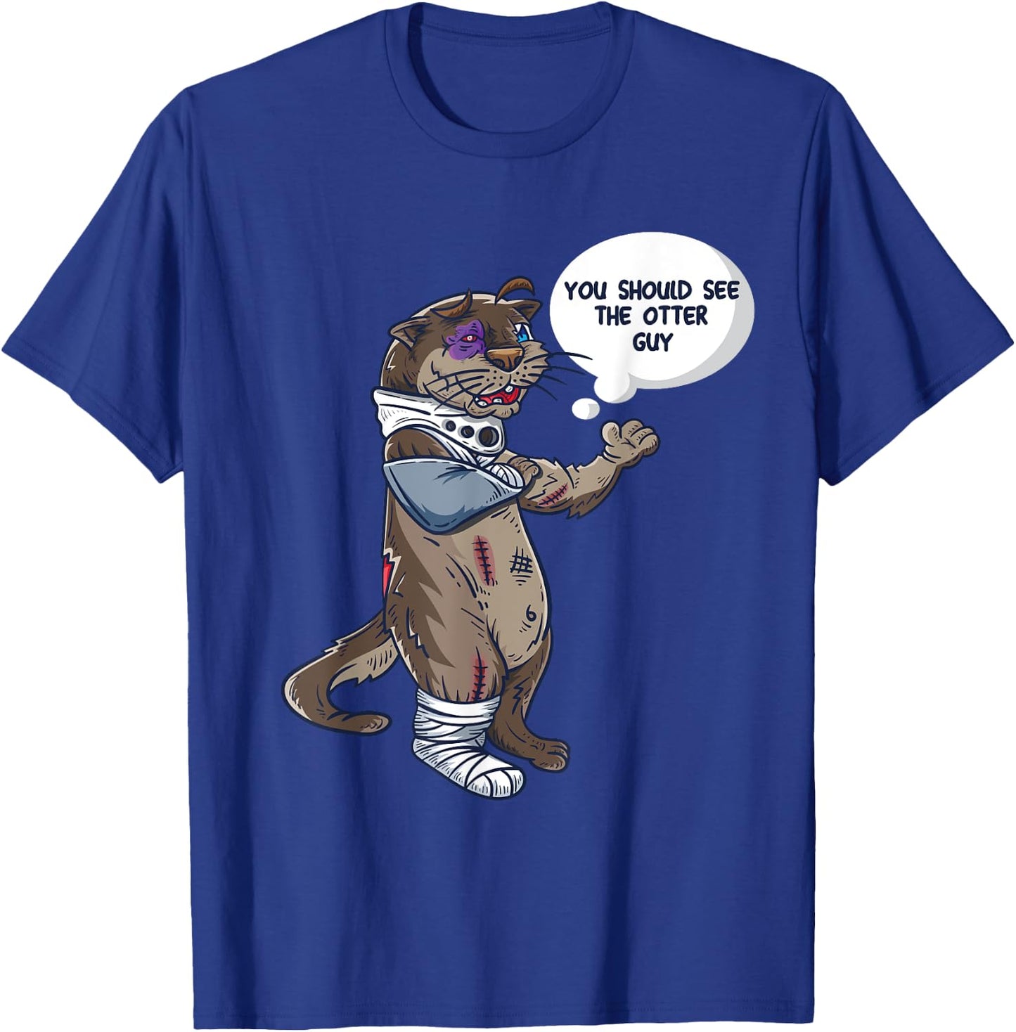 You Should See The Other Guy Funny Joke Meme Boxer Otter T-Shirt - T-Shirt | Royal