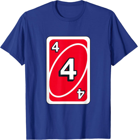 UNO Halloween Red 4" Card T-Shirt - T-Shirt | Royal
