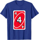UNO Halloween Red 4" Card T-Shirt - T-Shirt | Royal