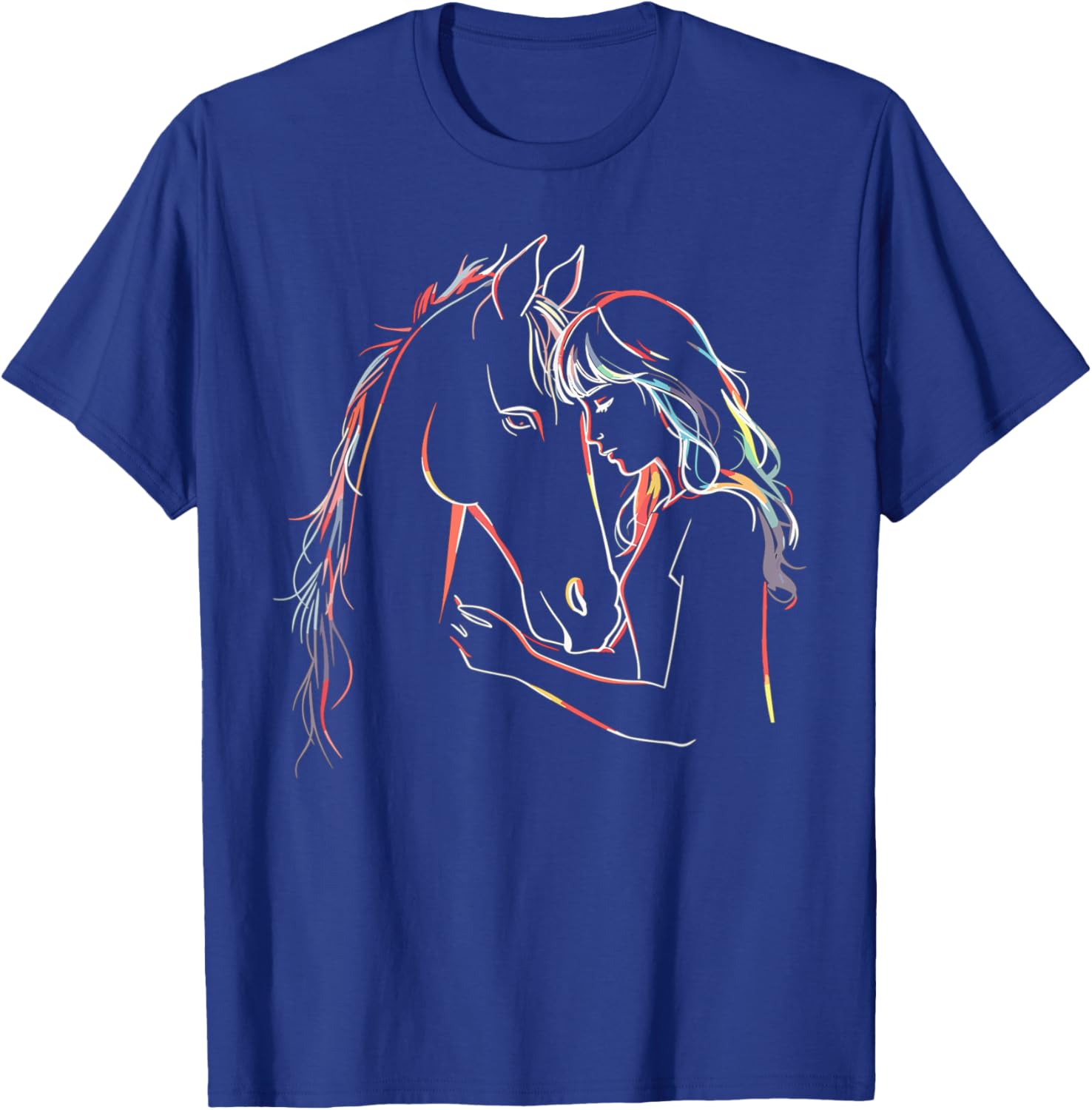 Horse Lover Horseback Riding Equestrian For Girls T-Shirt - T-Shirt | Royal