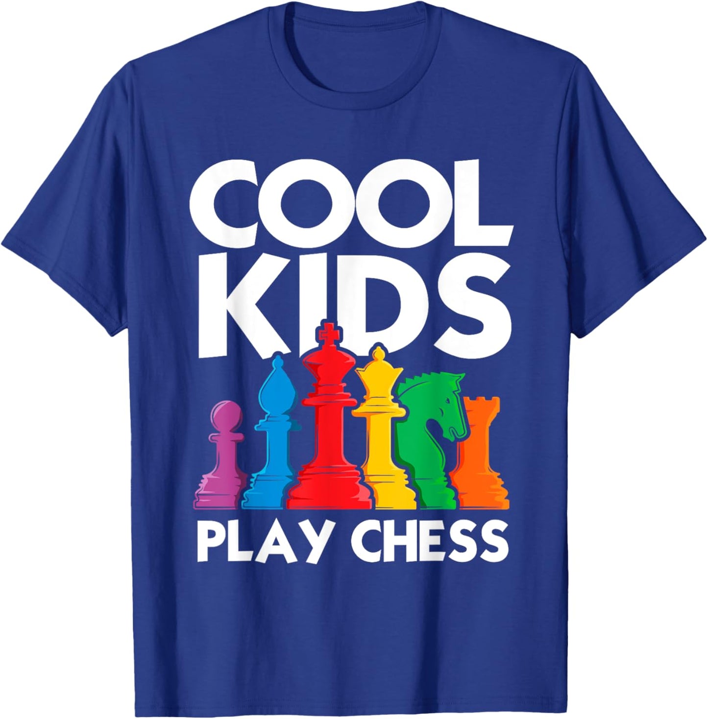 Cool Kids Play Chess Funny Chess Lover Shirt for Boys Girls T-Shirt - T-Shirt | Royal