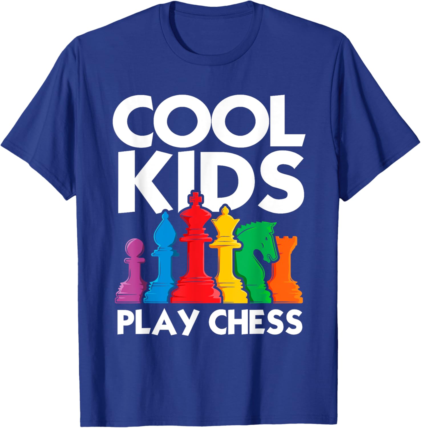 Cool Kids Play Chess Funny Chess Lover Shirt for Boys Girls T-Shirt - T-Shirt | Royal