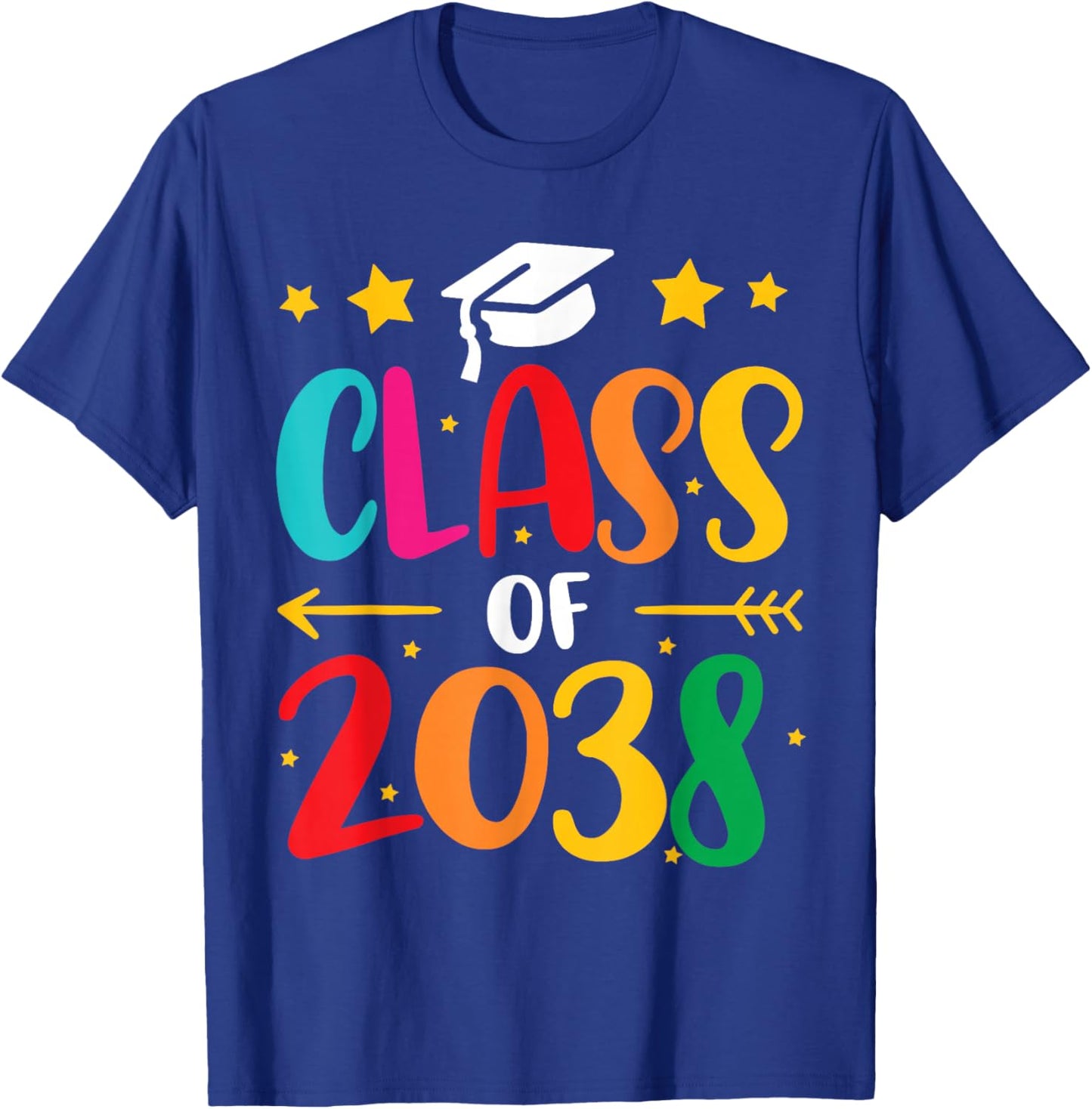 Kindergarten Class of 2038 First Day School Graduation Girls T-Shirt - T-Shirt | Royal