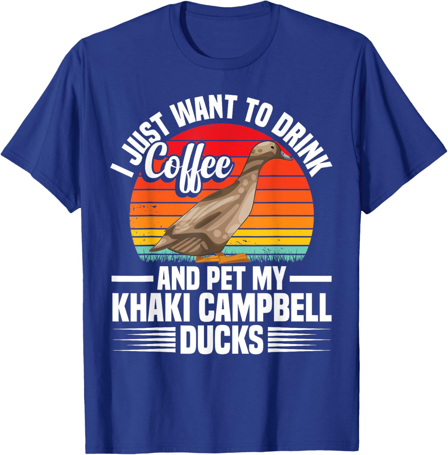 Khaki Duck Lover Campbell Duck Toys Necklace Khaki Ducks T-Shirt - T-Shirt | Royal