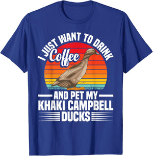 Khaki Duck Lover Campbell Duck Toys Necklace Khaki Ducks T-Shirt - T-Shirt | Royal