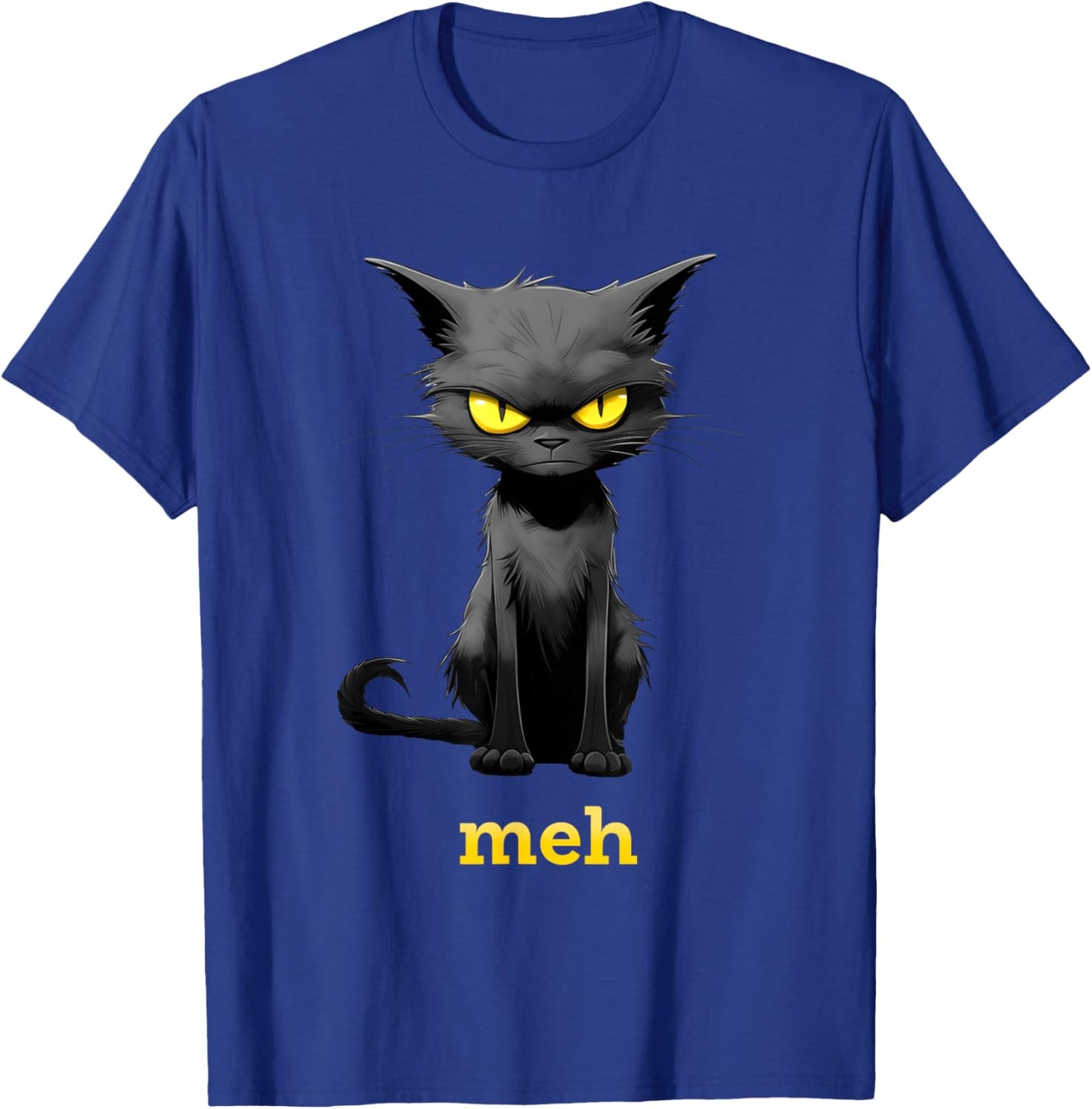 Meh Cat Women Girls Kids T-Shirt - T-Shirt | Royal