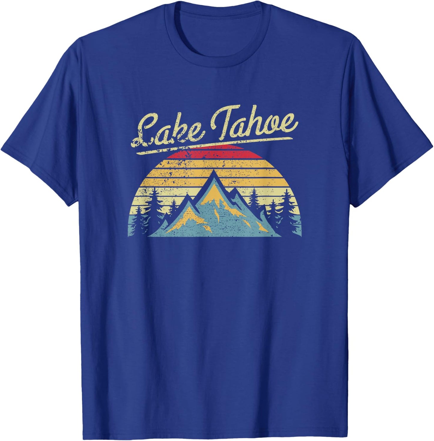 Vintage Retro Lake Tahoe National Forest T Shirt T-Shirt - T-Shirt | Royal
