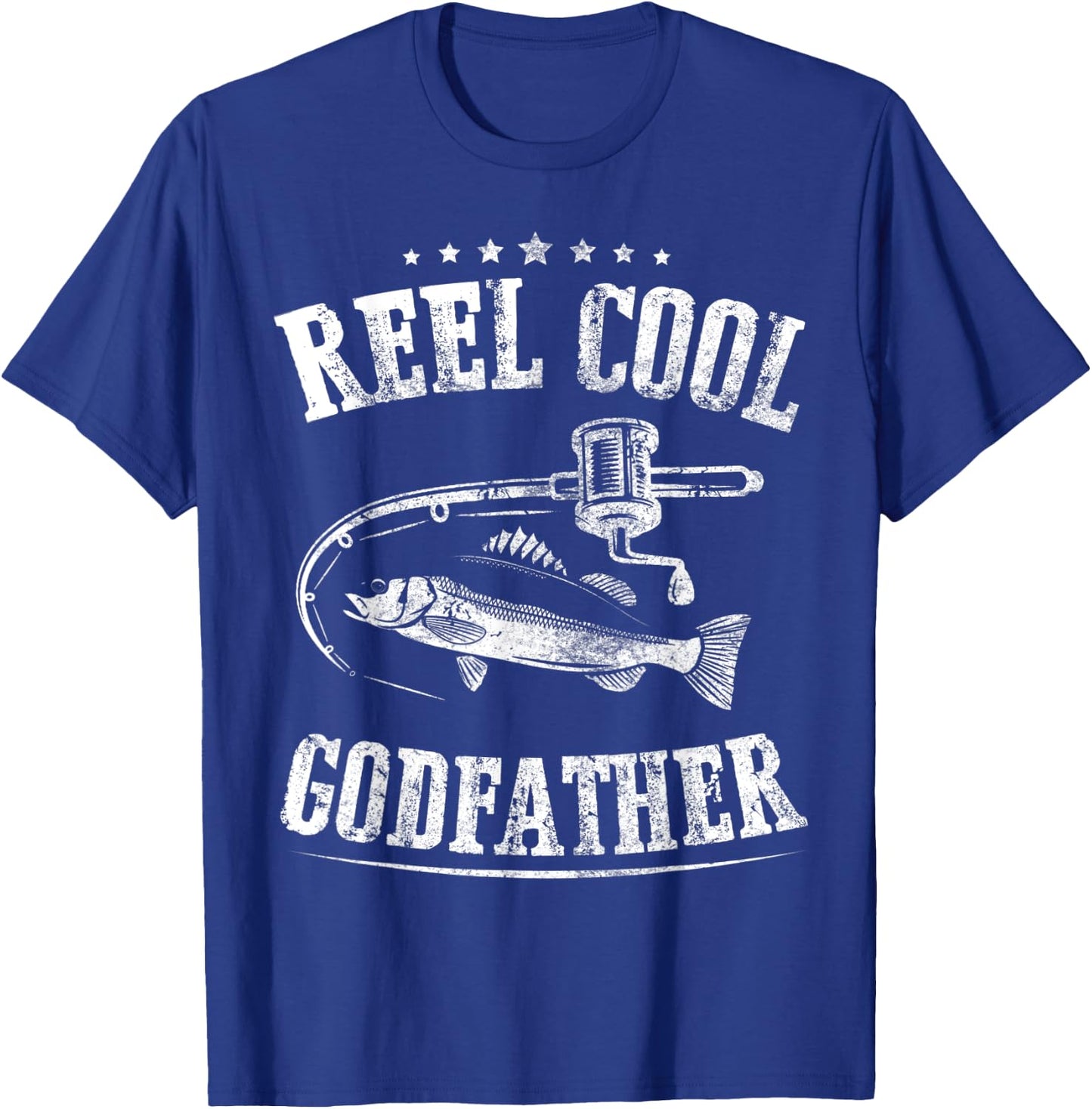 Father's Day Reel Cool Godfather Fishing T-Shirt - T-Shirt | Royal