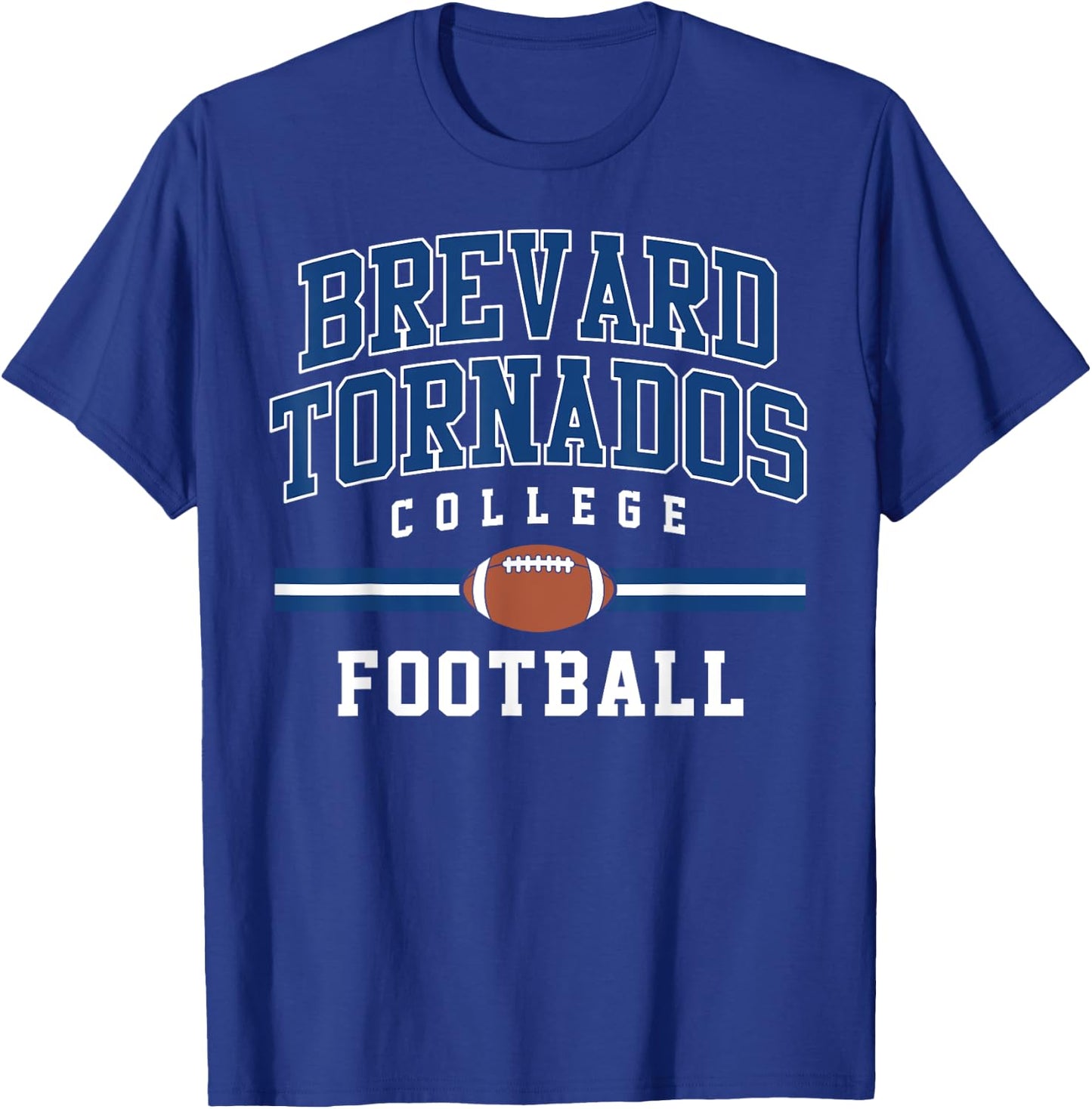 Brevard Tornados College Football Arch Vintage Design T-Shirt - T-Shirt | Royal