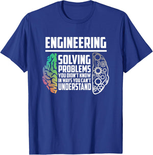 Engineering Brain I Ing Engineering Study Funny Engineers T-Shirt - T-Shirt | Royal