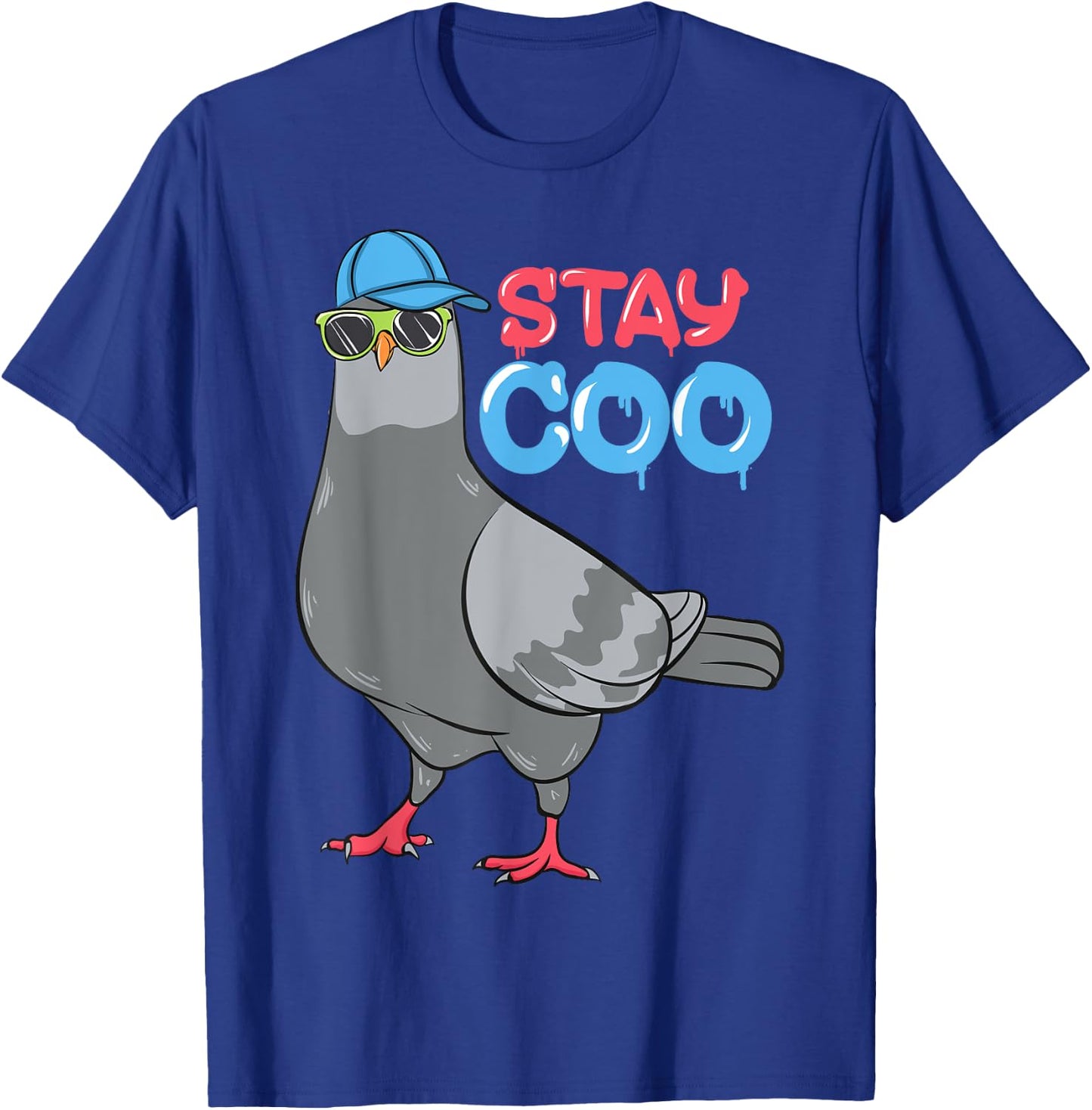 Bird Birding Pigeons Birds Cool Kids Funny Pigeon Stay Coo T-Shirt - T-Shirt | Royal