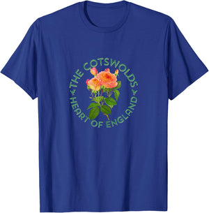 The Cotswolds England UK Roses Girl's Women Gardener's T-Shirt - T-Shirt | Royal
