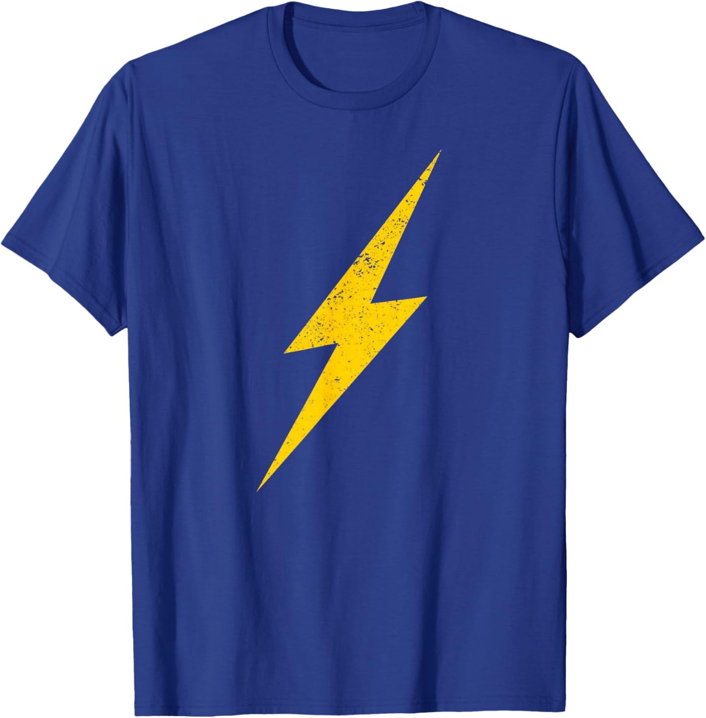 Yellow Lightning Bolt Electrical Storm Graphic Icon T-Shirt - T-Shirt | Royal