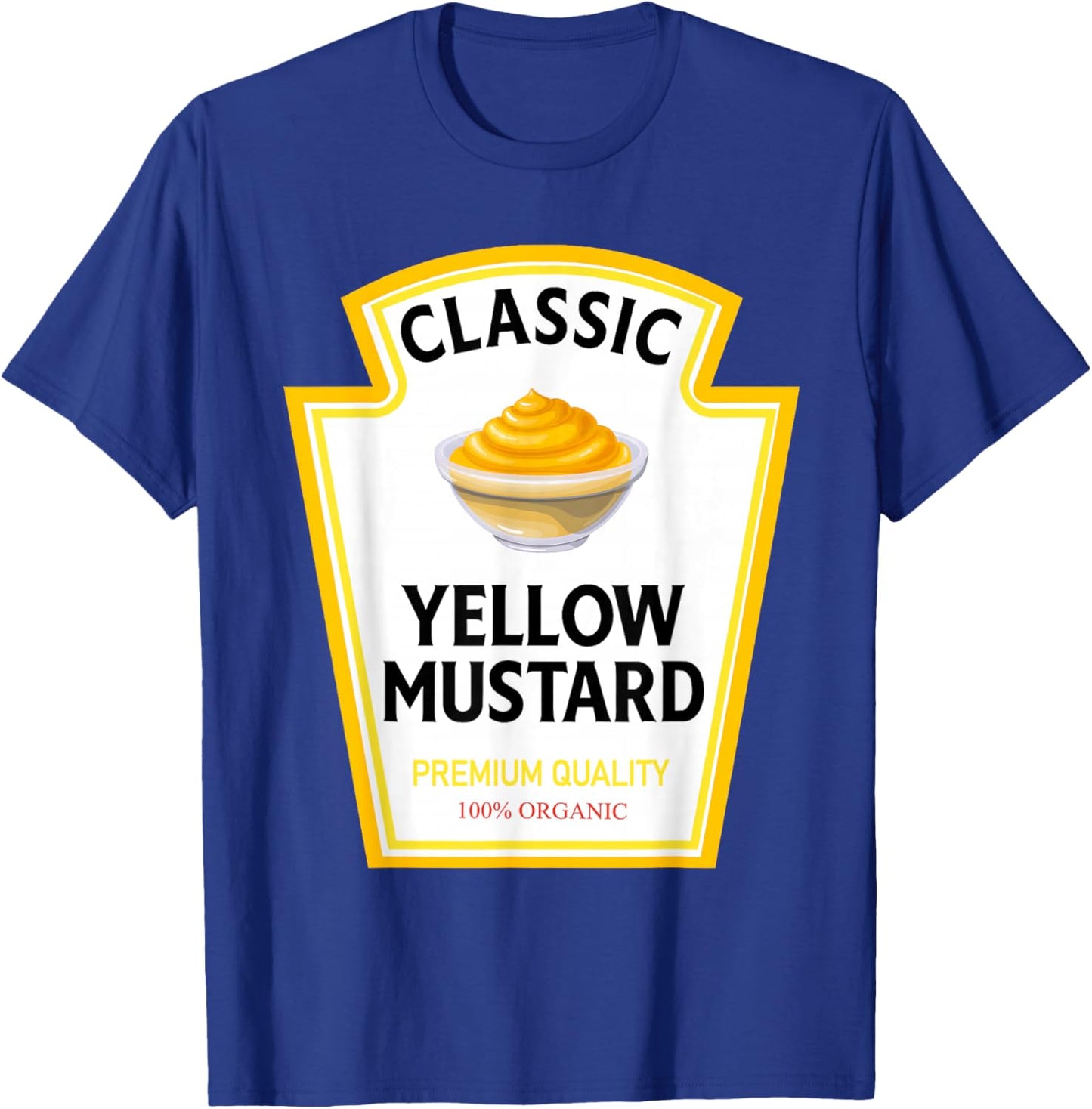 Yellow Mustard Funny Condiment Costume Party Matching T-Shirt - T-Shirt | Royal