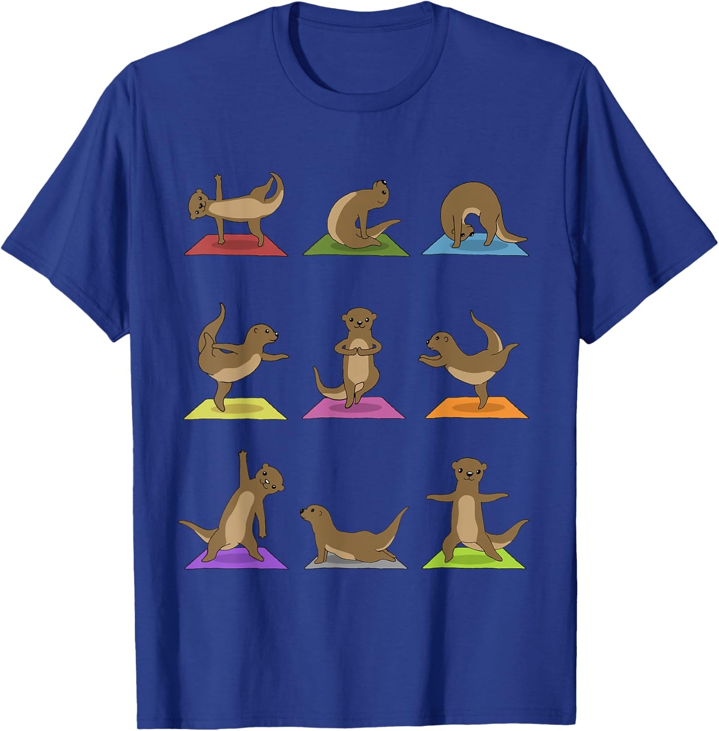 Otter Yoga Funny Otter In Yoga Poses Sports T-Shirt - T-Shirt | Royal