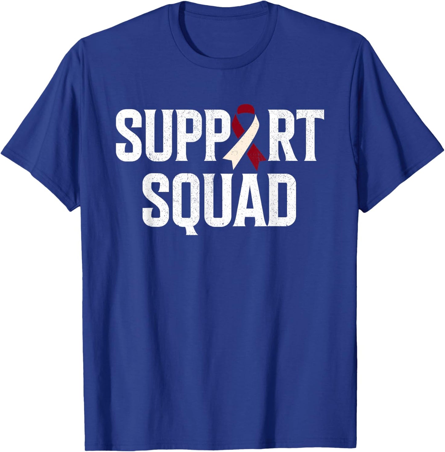 Support Squad Throat Oral Head & Neck Cancer Awareness T-Shirt - T-Shirt | Royal