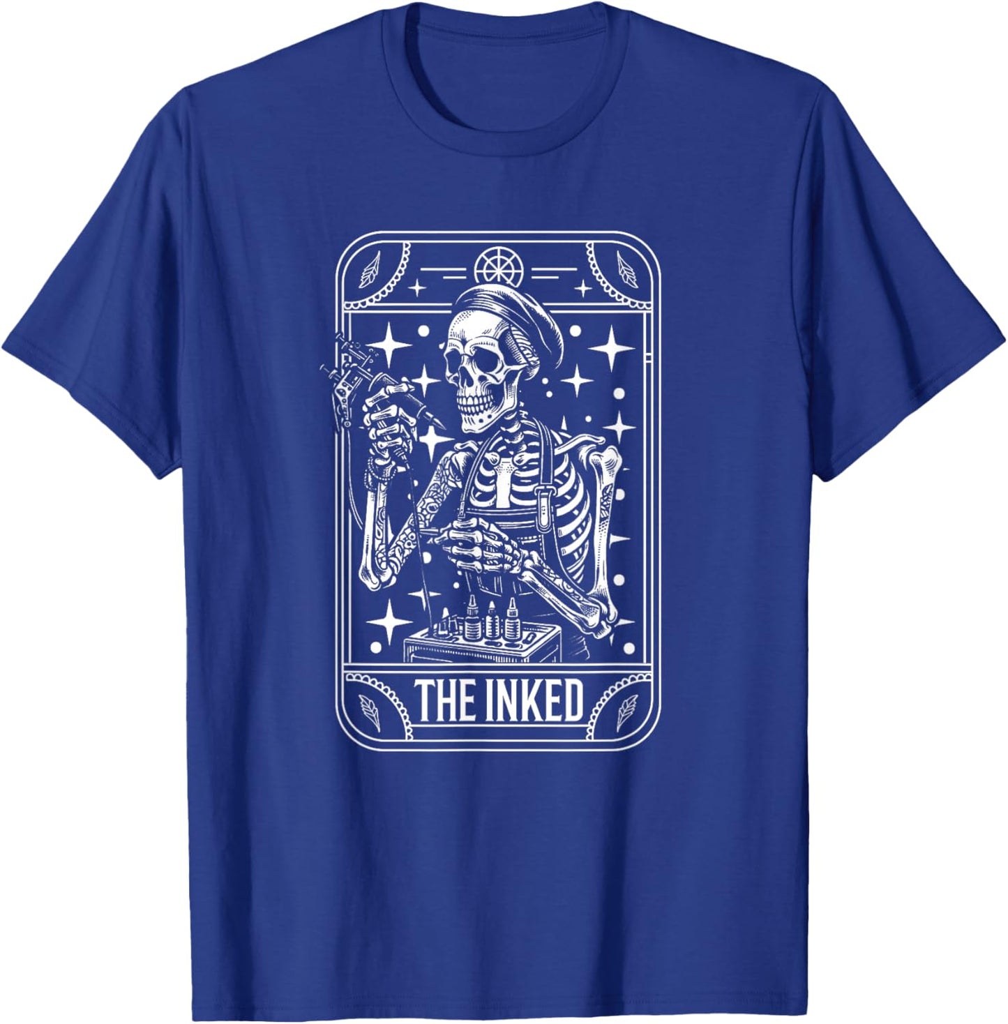 Tattoo Artist Tattooist Tattooer - Skeleton Tarot Card T-Shirt - T-Shirt | Royal