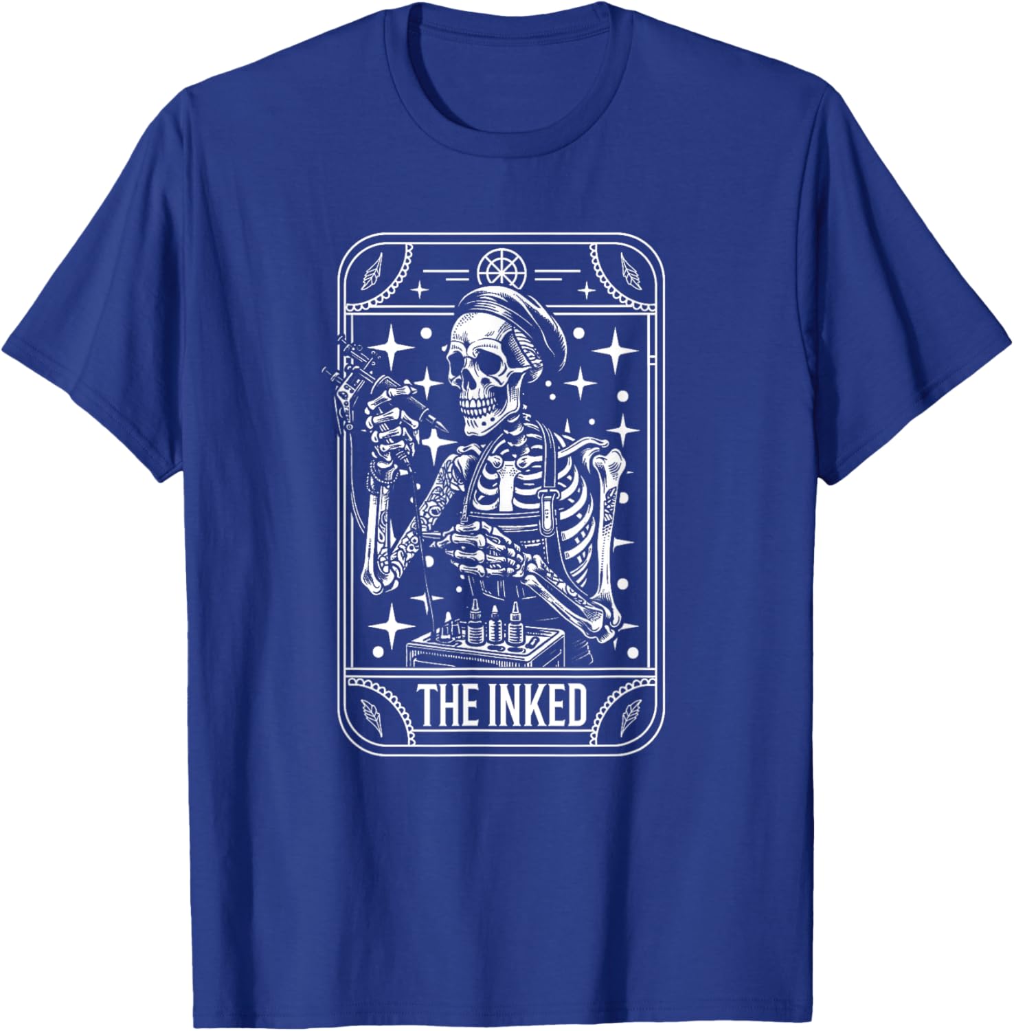 Tattoo Artist Tattooist Tattooer - Skeleton Tarot Card T-Shirt - T-Shirt | Royal