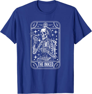 Tattoo Artist Tattooist Tattooer - Skeleton Tarot Card T-Shirt - T-Shirt | Royal