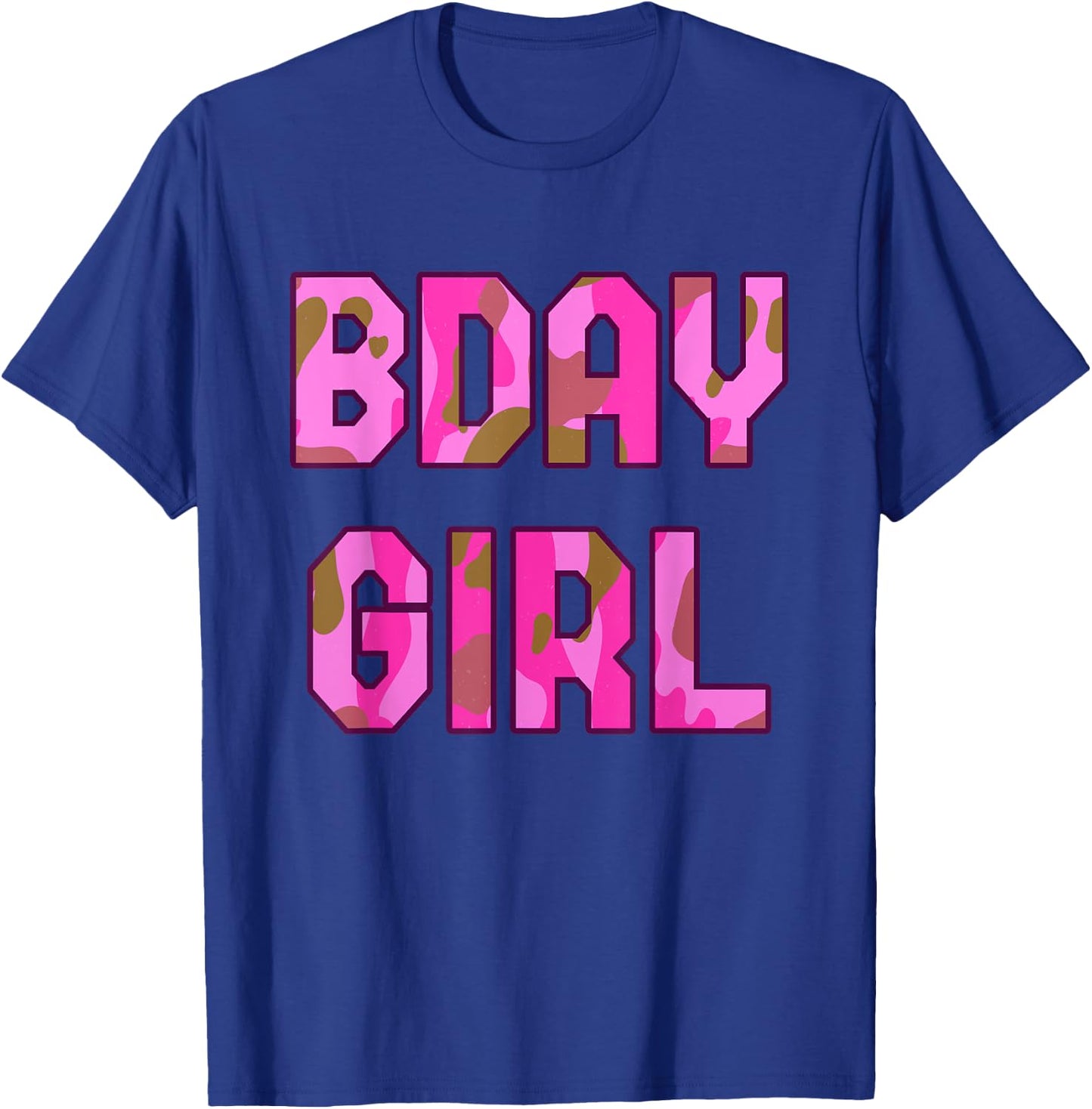Camouflage Hunter Bday Girl Pink Camo Huntress Birthday T-Shirt - T-Shirt | Royal
