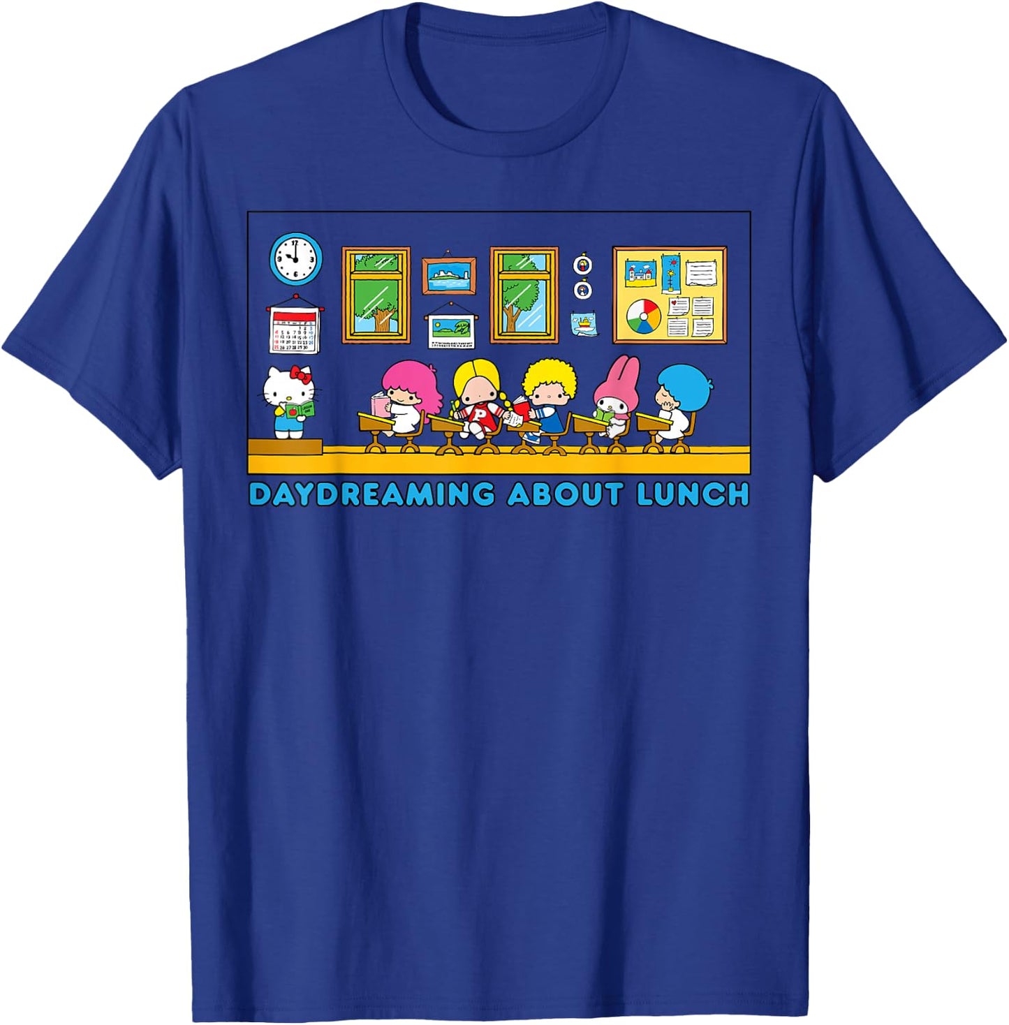 Sanrio Hello Kitty and Friends Daydreaming about Lunch Class T-Shirt - T-Shirt | Royal