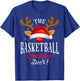 Basketball Christmas Deer PJS Xmas Family Matching T-Shirt - T-Shirt | Royal