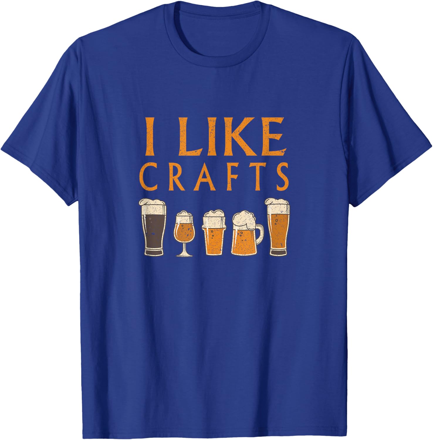 I Like Crafts Vintage Draught Beer Lover Drinking Gift T-Shirt - T-Shirt | Royal