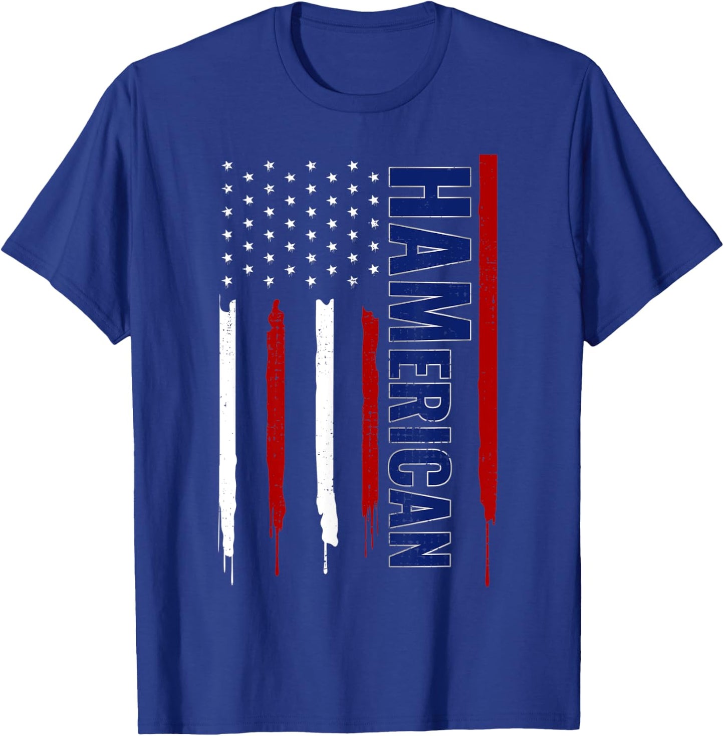 Funny Amateur Ham Radio 4th July USA Flag Patriotic Nerd T-Shirt - T-Shirt | Royal