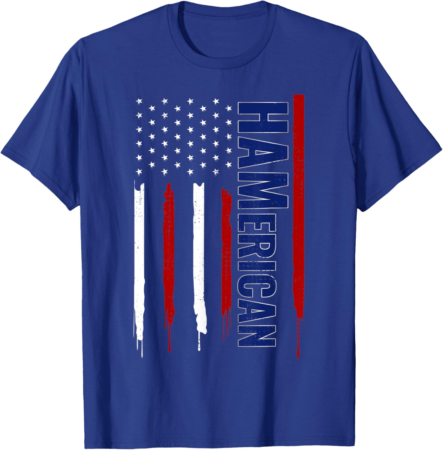 Funny Amateur Ham Radio 4th July USA Flag Patriotic Nerd T-Shirt - T-Shirt | Royal