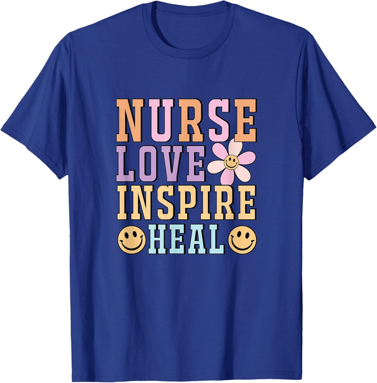 Nurse Love Heal Inspire T-Shirt - T-Shirt | Royal