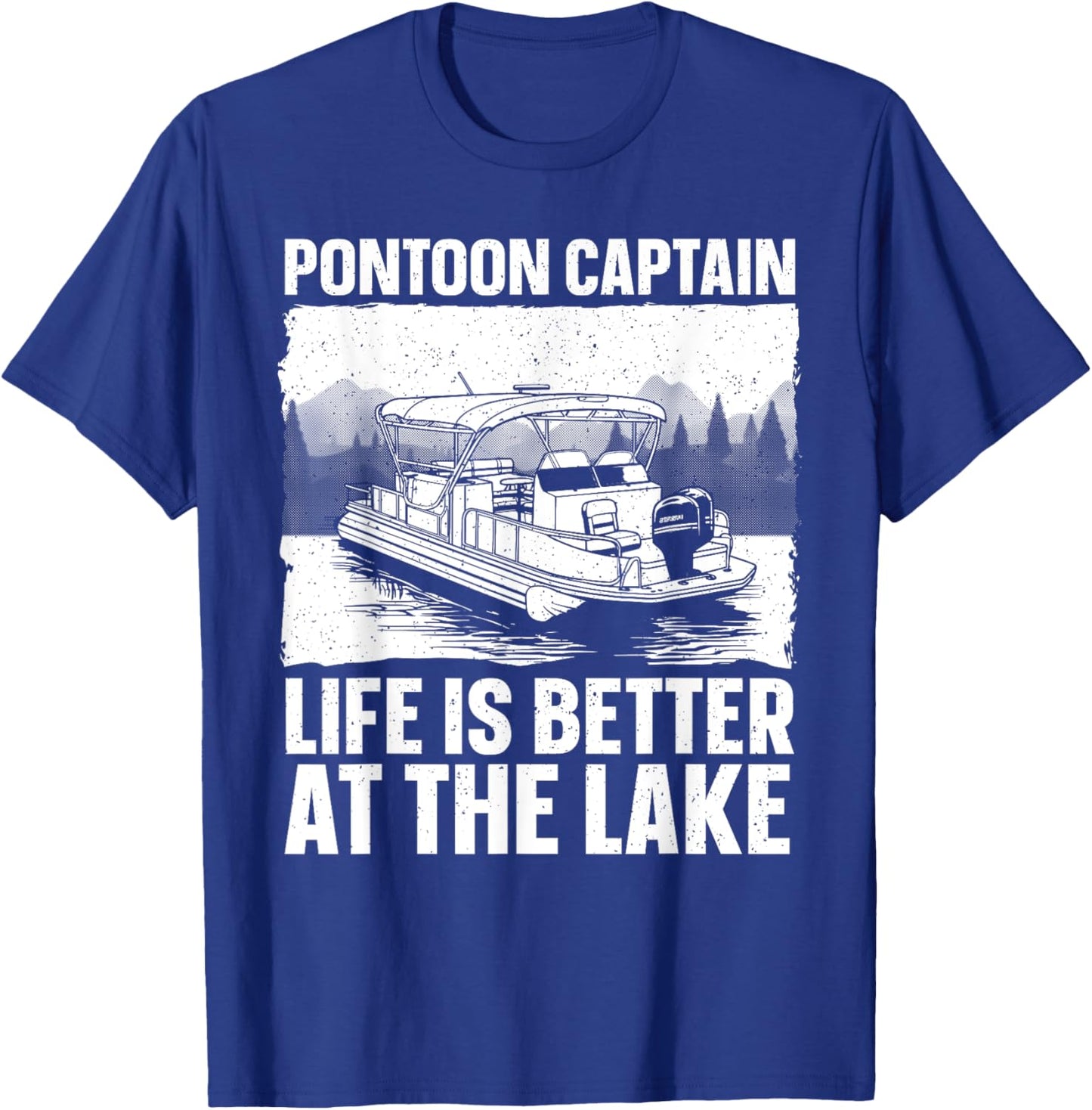 Funny Pontoon Captain Art Women Pontoon Boat Lover T-Shirt - T-Shirt | Royal