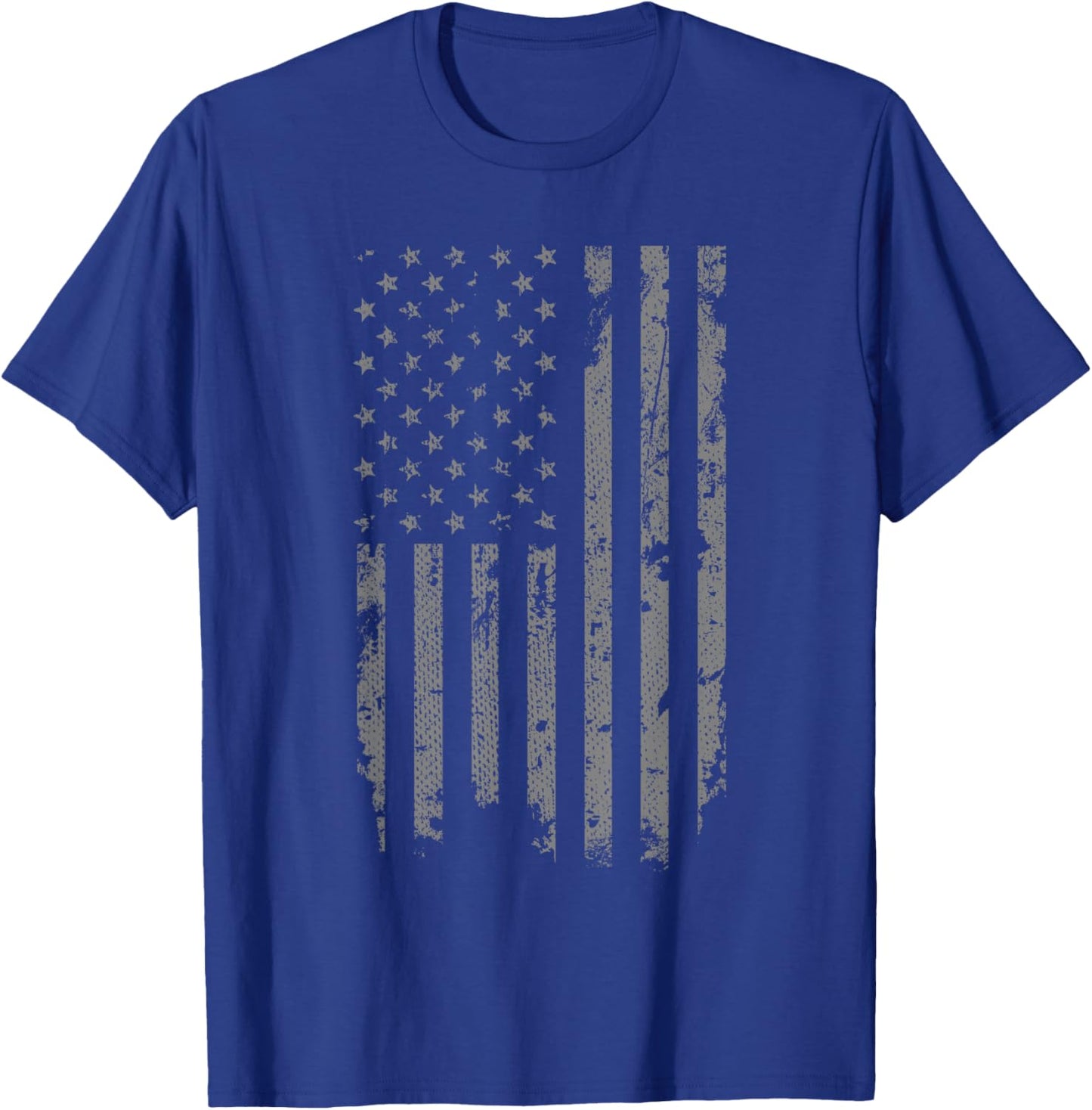 Threadrock Vintage Distressed American Flag - -Adults & Kids - Black - Small - Short Sleeve T-Shirt - T-Shirt | Royal