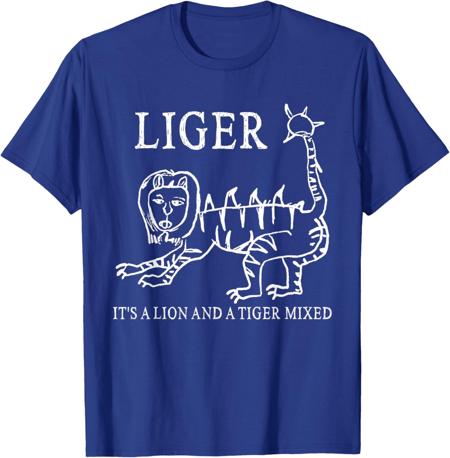 Liger It's A Lion And A Tiger Mixed Funny T-Shirt - T-Shirt | Royal