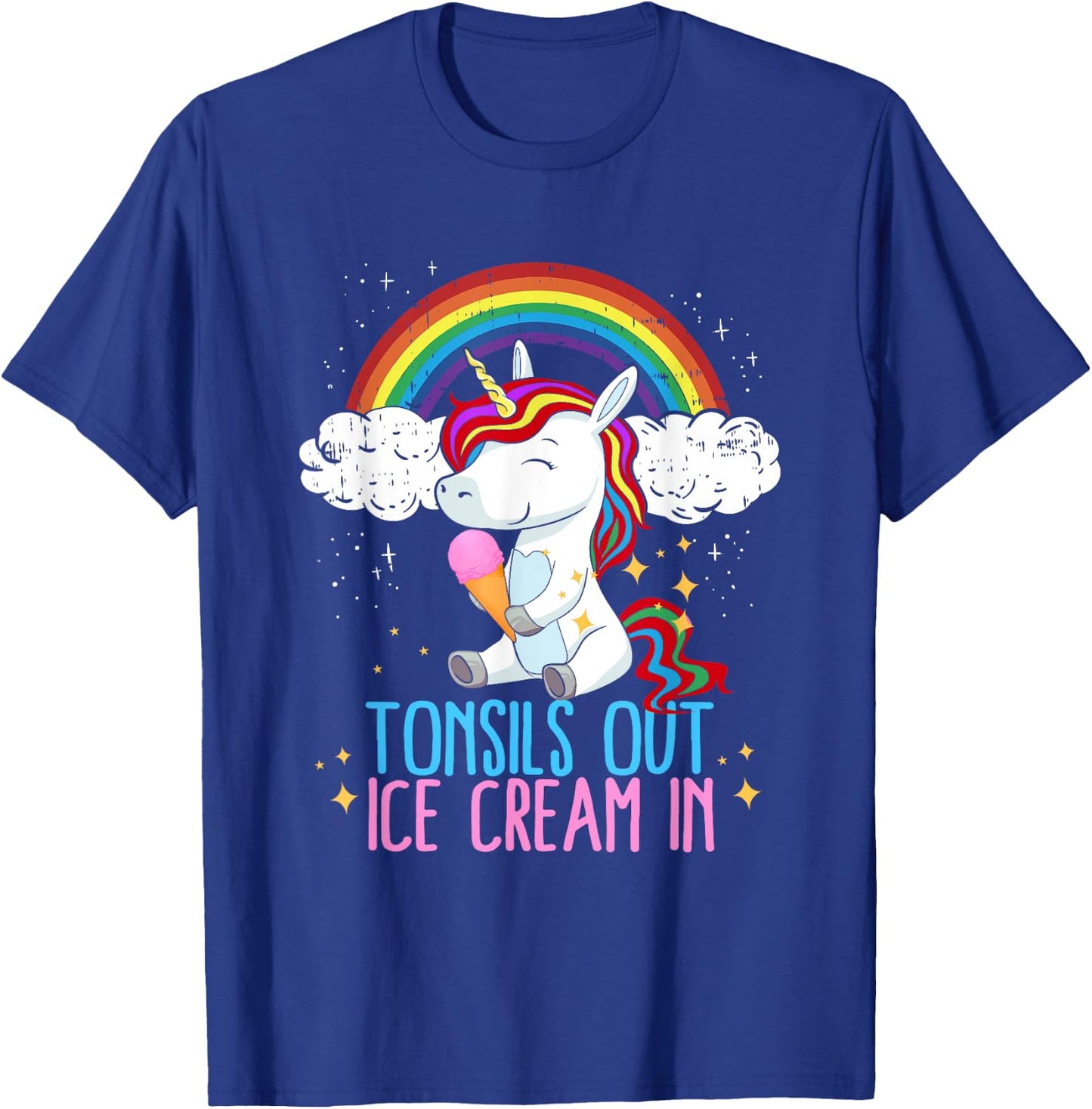 Tonsils Out Ice Cream In Tonsillectomy Tonsil Removal Girls T-Shirt - T-Shirt | Royal