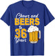 Vintage Cheers And Beers To 36 Years 36th Birthday Drinker T-Shirt - T-Shirt | Royal