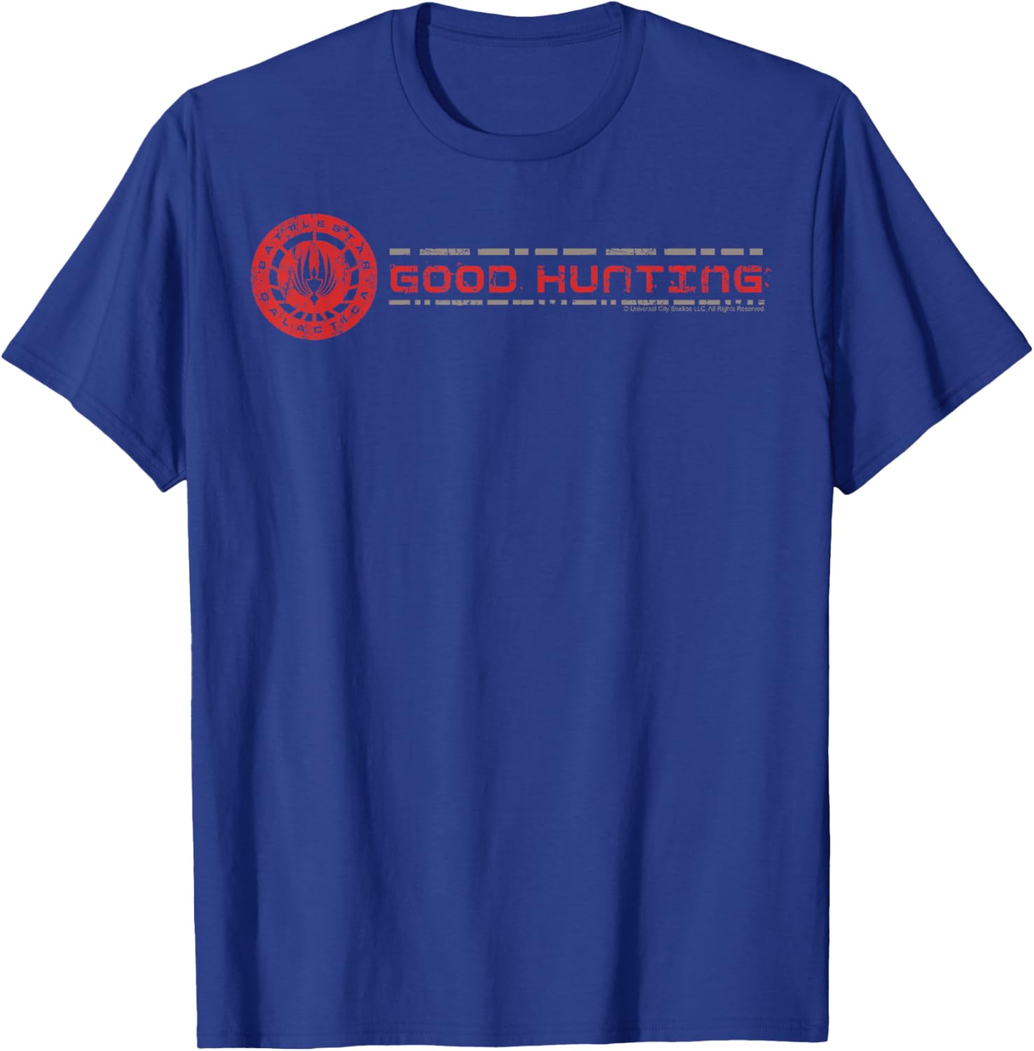 Battlestar Galactica Good Hunting Logo , Black, S T-Shirt - T-Shirt | Royal