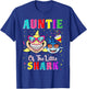 Auntie Of The Little Shark Aunt Nephew Shark Birthday Party T-Shirt - T-Shirt | Royal