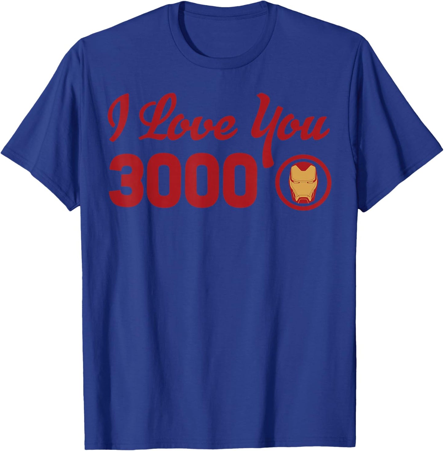 Marvel Avengers Endgame Iron Man I Love You 3000 Red Logo T-Shirt - T-Shirt | Royal