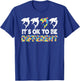 Autism Awareness SHARK Gift It's Ok To Be Different Puzzle T-Shirt - T-Shirt | Royal