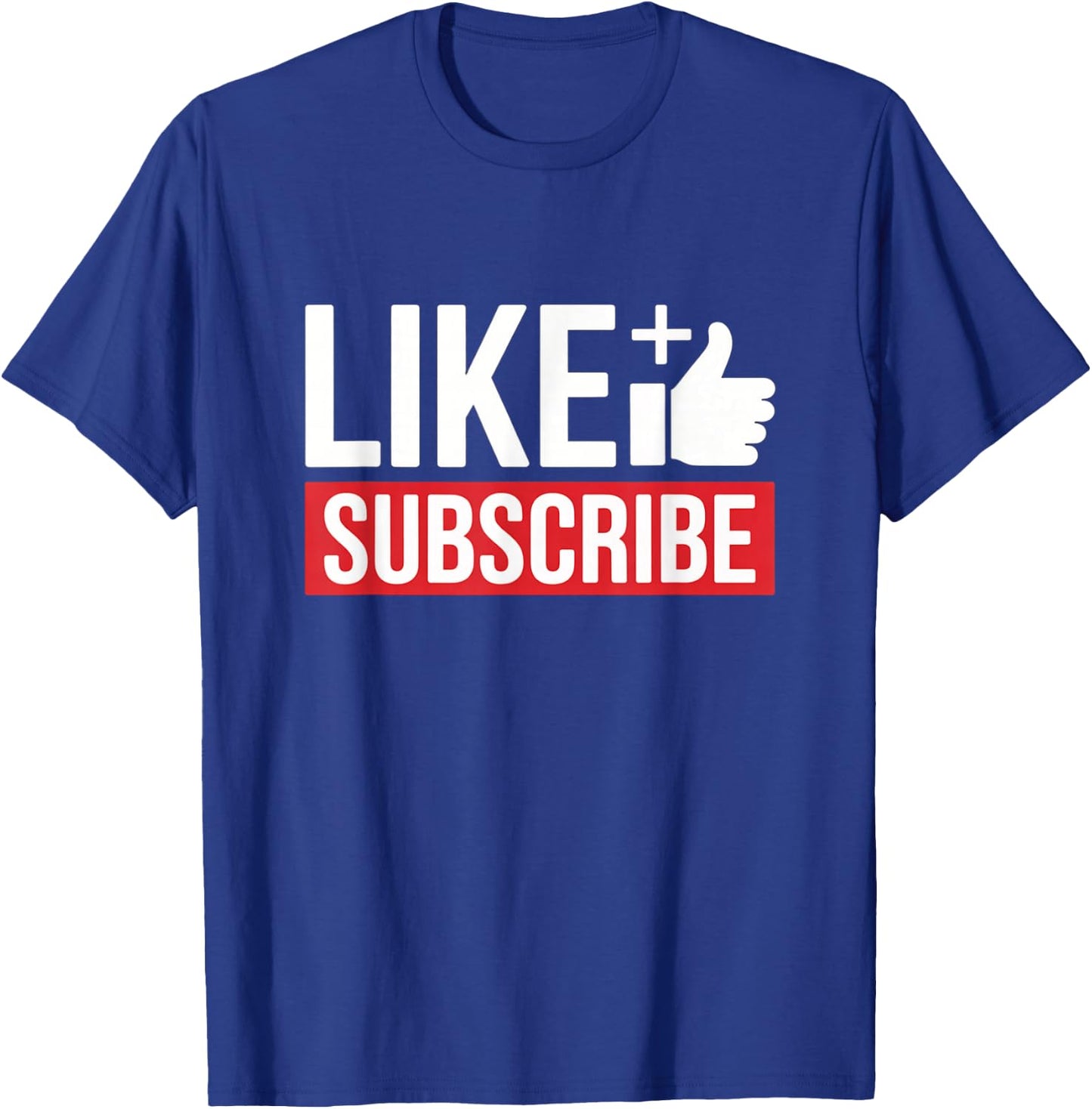 Like and Subscribe Thumb Icon Creator Design T-Shirt - T-Shirt | Royal