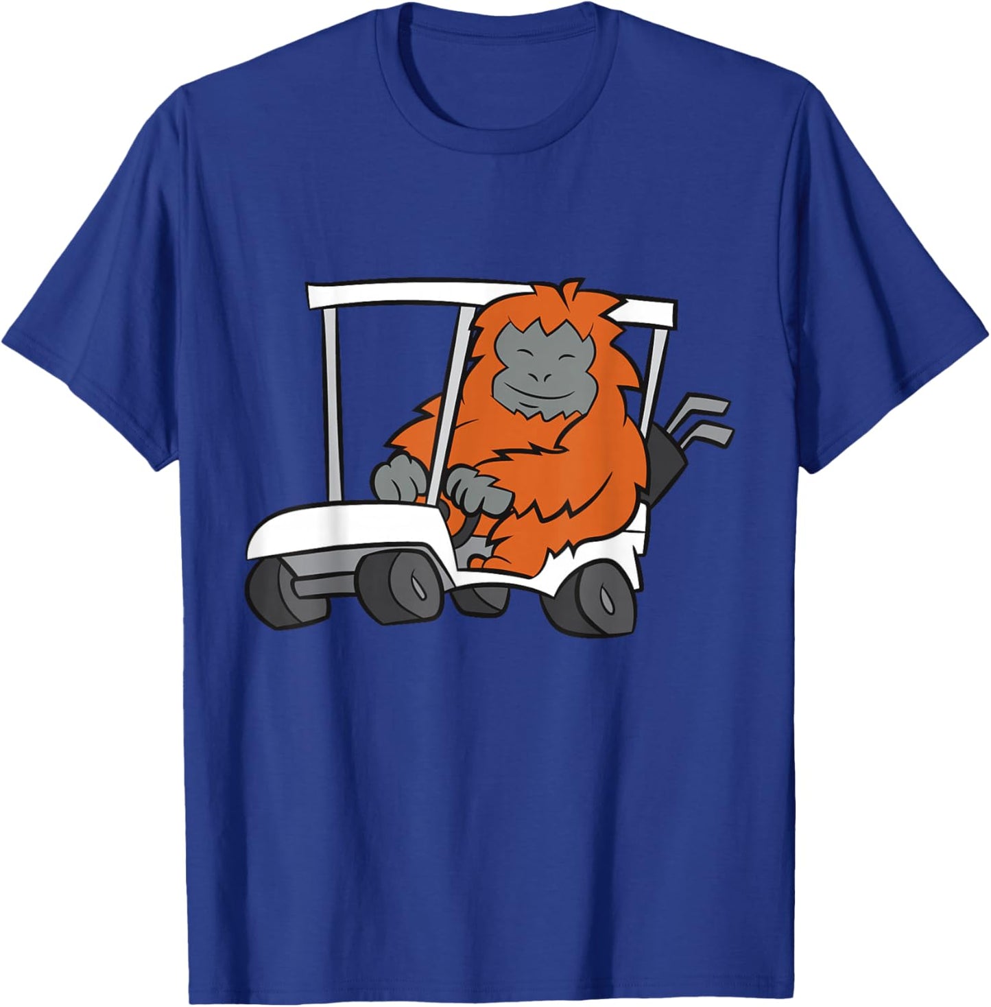 Orangutan Driving Golf Cart Meme Funny Orangutan Monkey T-Shirt - T-Shirt | Royal